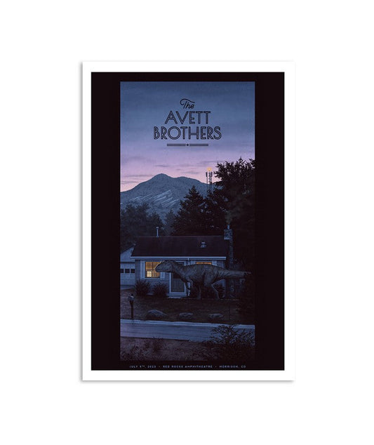 July 9, 2023 The Avett Brothers Red Rocks Amphitheatre Morrison, CO Poster