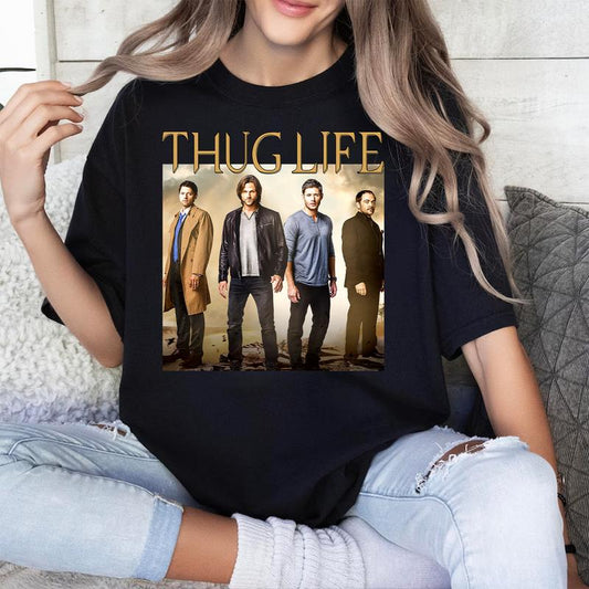 Supeernatural Thug Life T Shirt, Thug Life Supeernatural T Shirt,  Sam-Winchester Shirt, Dean-Winchester T-Shirt Sweatshirt Hoodie