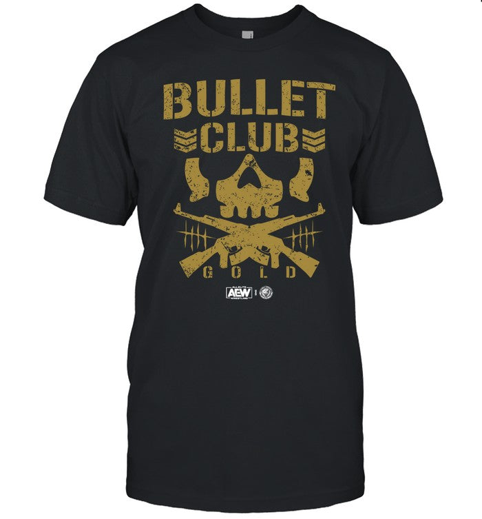 Limited Bullet Club Gold AEW x NJPW T-Shirt