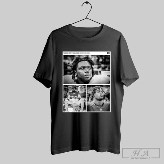 Poster San Francisco 49ers Evan Anderson Leonard Floyd Yetur Gross Matos The Sideline Story Top Black And White Images Of The 2024 Season T Shirt