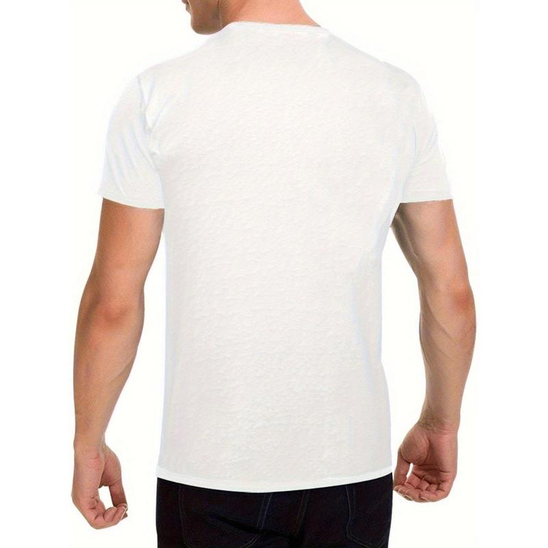 [Fast Arrival] Super Soft & Breathable New PRAY Printed T-Shirt, Men's Comfort Fit Crew Neck Short Sleeve Cotton T-Shirt for Everyday Wear and Outdoor