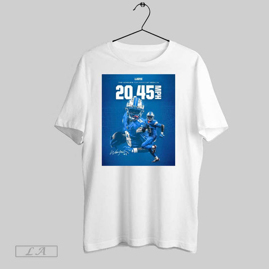 Poster Detroit Lions Waymo Jameson Williams The Leagues Top Speed Of Week 14 20