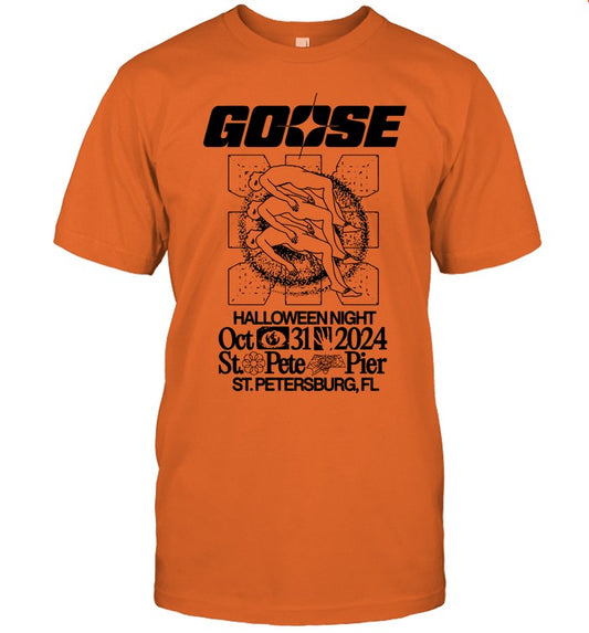 Goose Oct 31 2024 Event Halloween Night The St. Pete Pier. St. Petersburg, FL Shirt_1