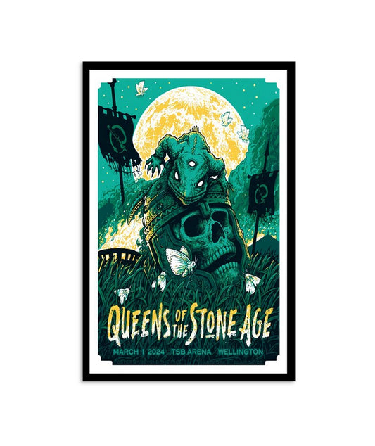 Queens of The Stone Age Mar 1 2024 TSB Arena Wellington, New Zealand Poster