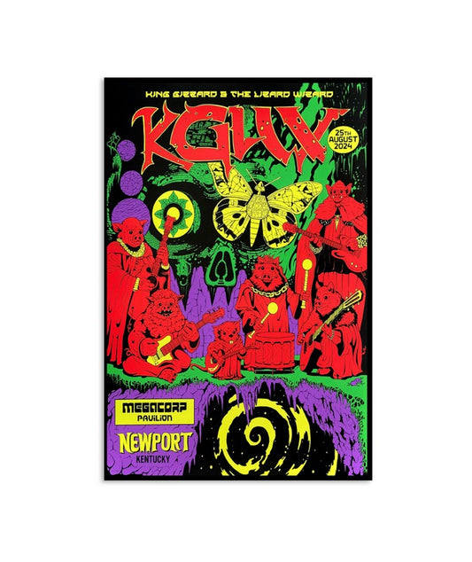 King Gizzard And The Lizard Wizard August 25 2024 MegaCorp Pavilion Newport KY Poster