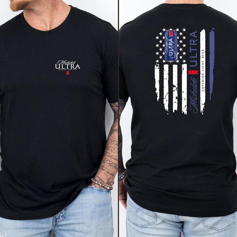 Michelob Ultra Superior Light Beer T-shirt - 2 Side - Adventure Ready - Non-gender Specific - Fashion For All Tastes - Colorful Varieties - From Small
