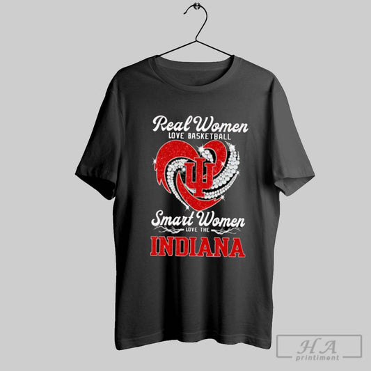 Real Women Love Basketball Smart Women Love The Indiana Diamond Shirt