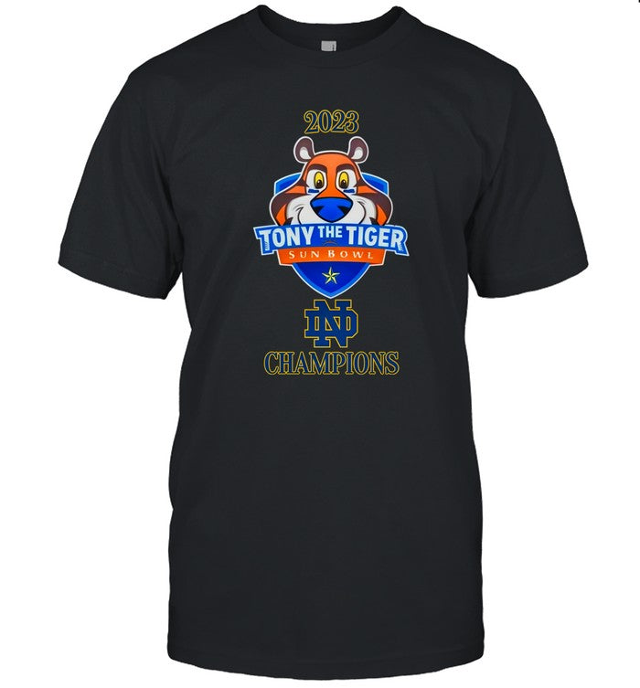 T-Shirts 2023 Tony The Tiger Sun Bowl Champions Notre Dame Fighting Irish