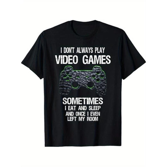 Funny Gamer Video Games Boys Teens T-Shirt - Classic Fit, Black, Cotton Blend, Cotton, Halloween Thanksgiving Christmas Gift for Men Women Family Frie