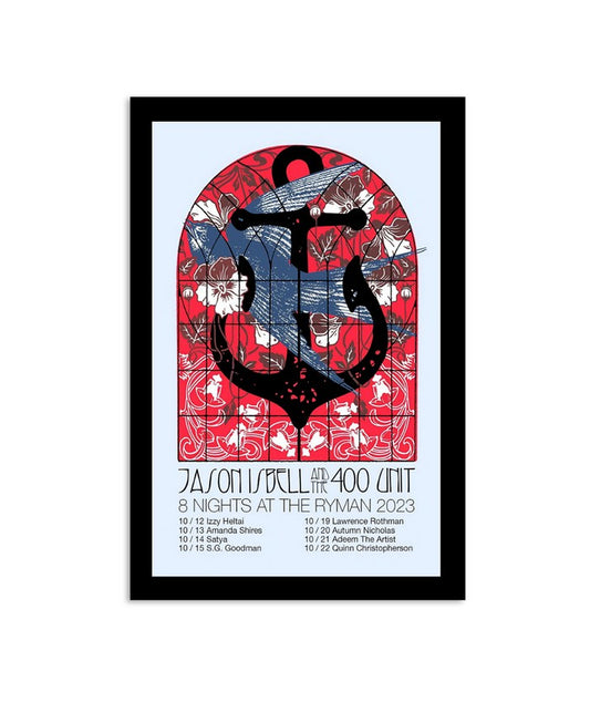 Jason Isbell 400 Unit 8 Nights At The ryman 2023 August Poster