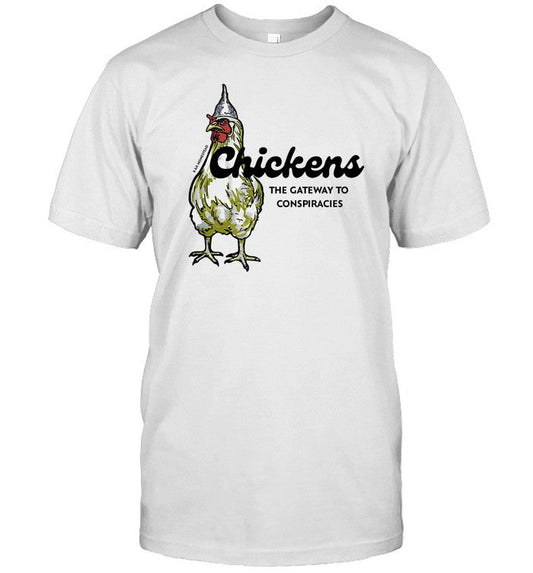 Bandrhomestead Chickens The Gateway To Conspiracies Tee