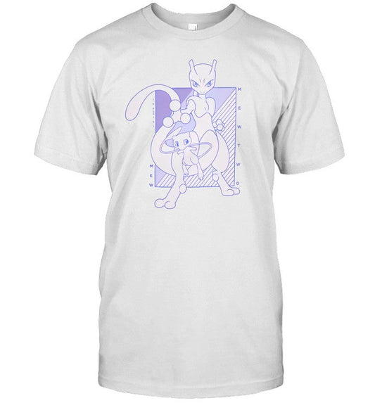 Pokemon Mewtwo & Mew Tonal Portrait Shirt