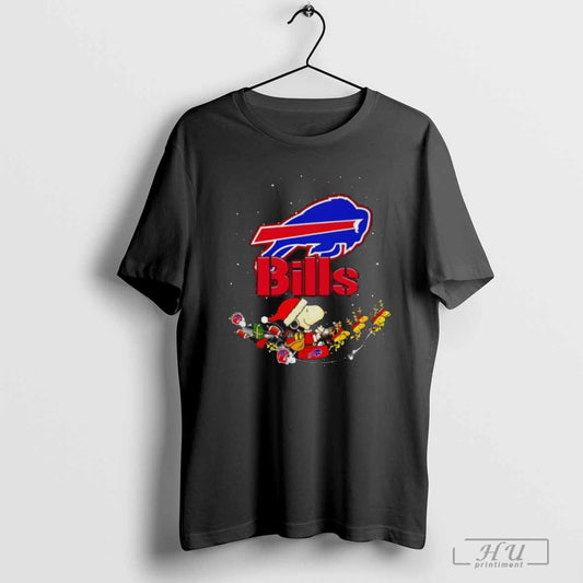 Snoopy and Woodstock sleigh Buffalo Bills T-shirt