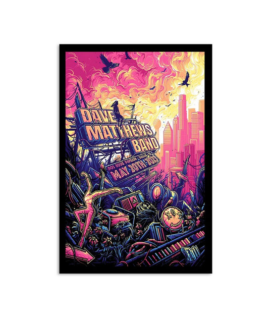 Poster Dave Matthews Band Dos Eous Pavlion Dallas Tx May 20Th 2023
