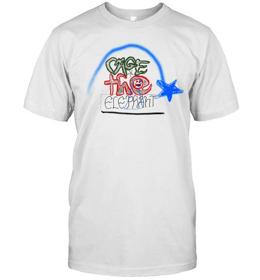 Limited White Doodle Cage The Elephant Shirt