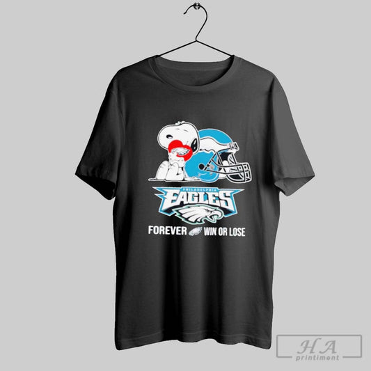 Snoopy Philadelphia Eagles Forever Win Or Lose Shirt