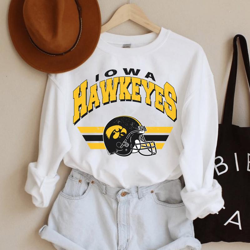 Vintage The University of Iowa Football Sweatshirt, Trendy Iowa Hawkeyes Football Fan Gifts, NCAA Iowa Hawkeyes Football Game Day, Iowa Hawkeyes Football Women Shirt , Iowa Hawkeyes Sweater Comfort HSW10