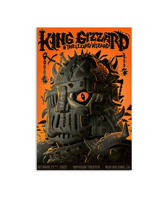 King Gizzard & The Lizard Wizard New Orleans October 27 2022 Orpheum Theater LA Poster
