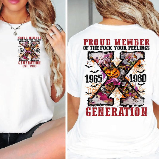 Custom (1963-1980) Gen X Skull Halloween  New Version 2 Shirt, Gen X Raised On Hose Water And Neglect T-Shirt, Vintage Inspired Shirt, Funny Saying Sh