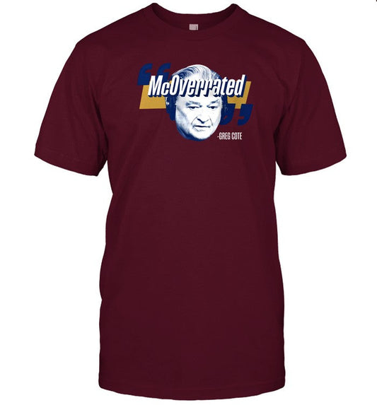 Lebatardaf Mcoverrated Face Fla On Red T Shirt