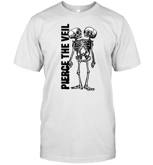 Limited Pierce The Veil Tan Conjoined Skeleton Shirt