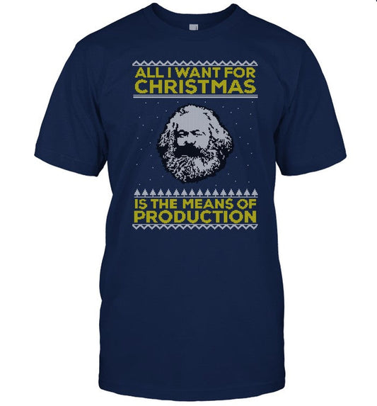 DP Floyd Shivambu Tee Marx All I Want For Christmas Is The Means Of Production