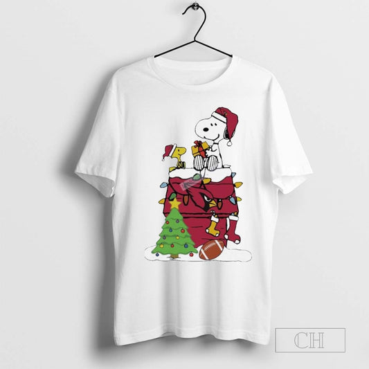 Snoopy Woodstock Arizona Cardinals Christmas T-Shirt