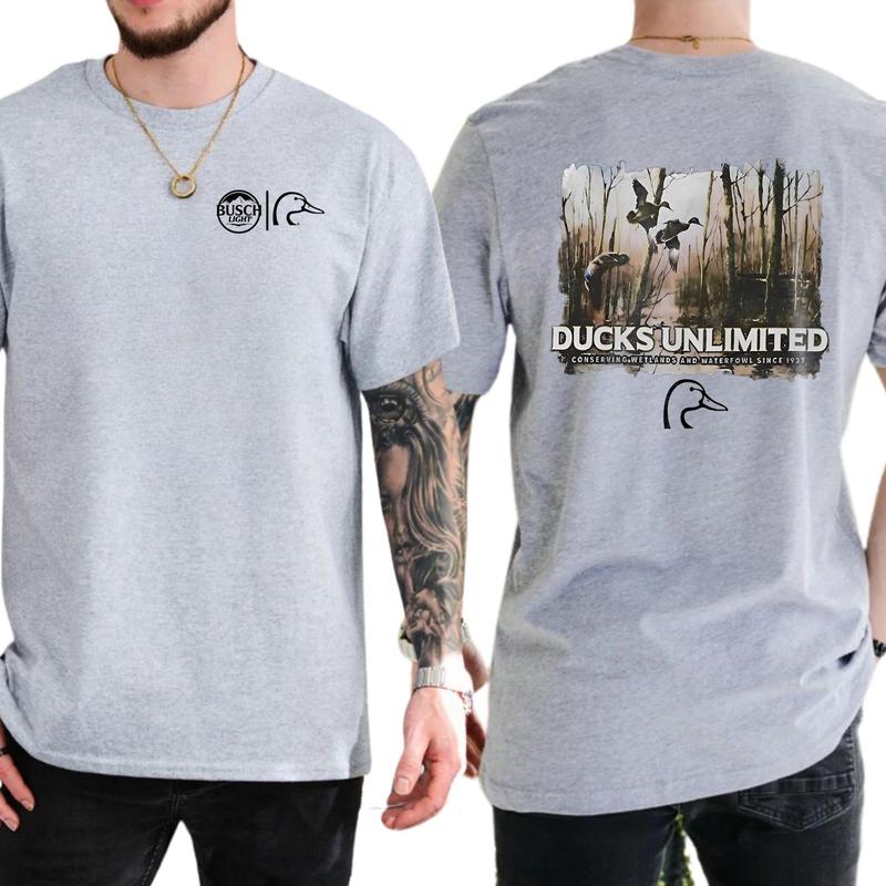 Busch Light Ducks Unlimited Shirt T-Shirt, Hunting Tee Shirt, Gift For Men, Love, Athletic, Casual Menswear, Classic Cotton Top