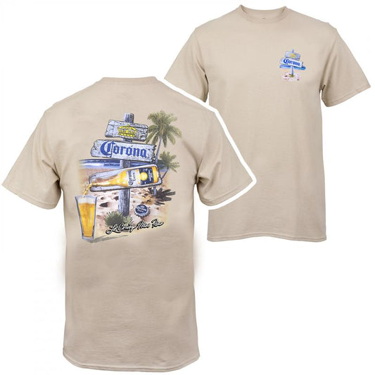 Corona Extra Afternoon Post T-shirt - 2 Side - Universal Appeal Garments - Fit For All Sizes - Celebrity Style - Colors For All - Find Your Style