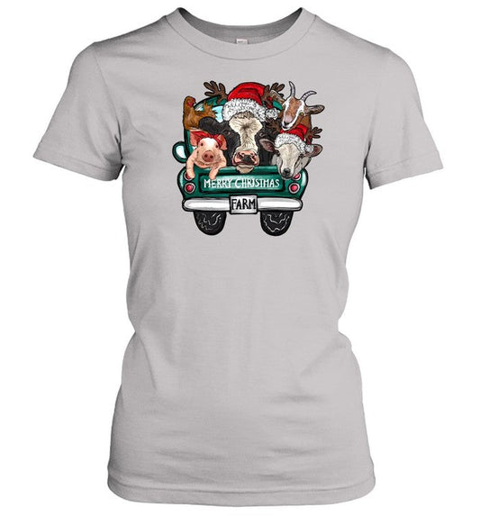 Simply Sage Market Women's Merry Christmas Farm Truck Sweatshirt
