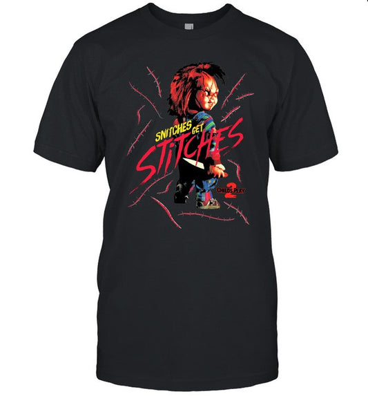 Limited Chucky Snitches Get Stitches Shirt