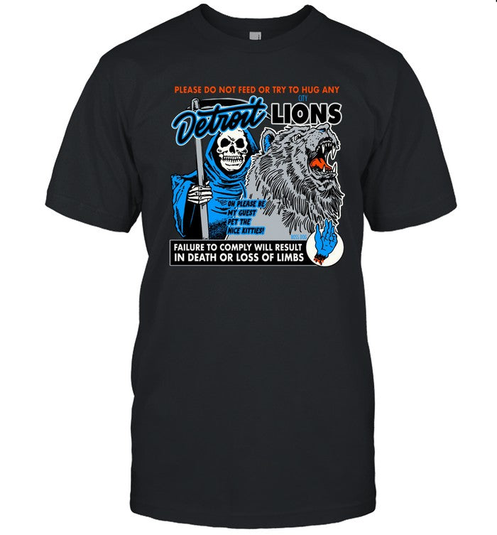 T-Shirts Don'T Feed The Lions Black Limited