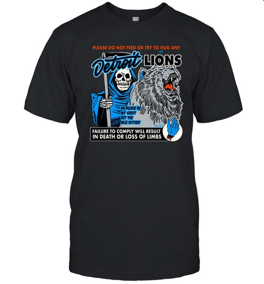 T-Shirts Don'T Feed The Lions Black Limited