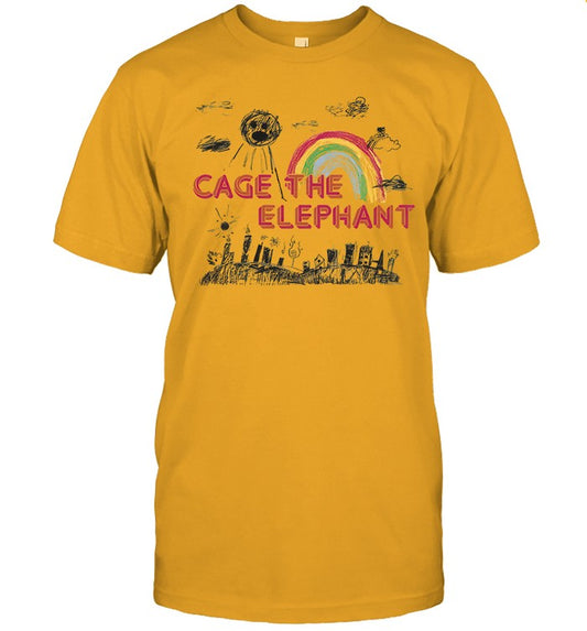 Limited Yellow Doodle Cage The Elephant T-Shirt