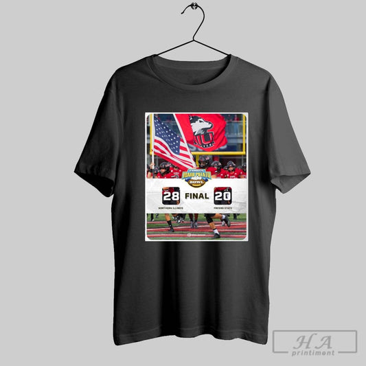 Poster Final Northern Illinois Huskies Vs Fresno State Bulldogs 28 20 Famous Idaho Potato Bowl T Shirt