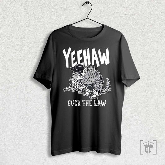 Punk With A Camera Yeehaw Fuck The Law Gun T Shirt