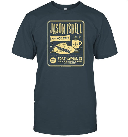 Jason Isbell And The 400 Unit March 8, 2024 Embassy Theatre, Fort Wayne, IN T-Shirt