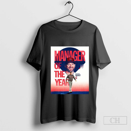 Stephen Vogt Cleveland Guardians MLB Baseball 2024 2024 AL Manager of the Year Award winner t-shirt