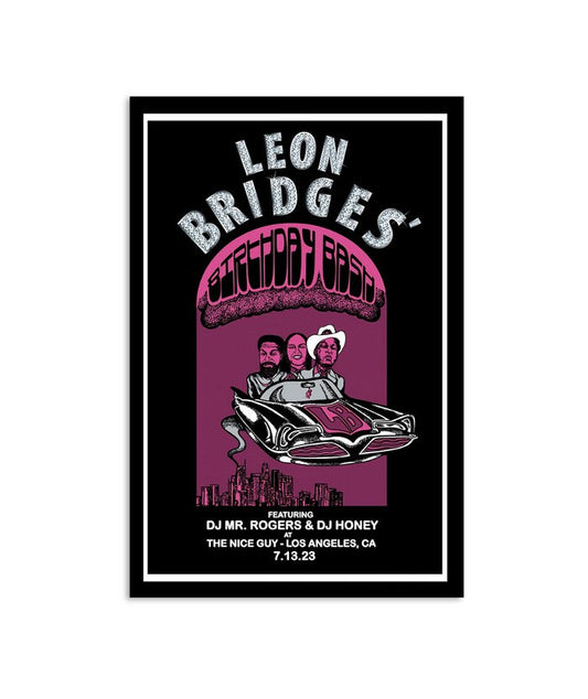 Leon Bridges July 13, 2023 The Nice Guy Los Angeles, CA Poster