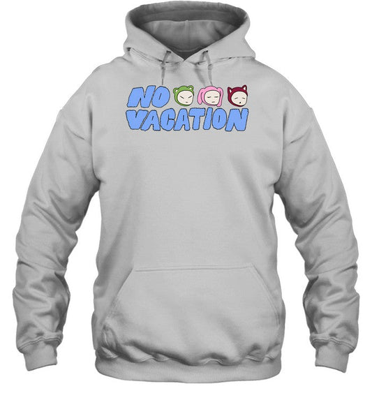 No Vacation Ivory Logo Hoodie