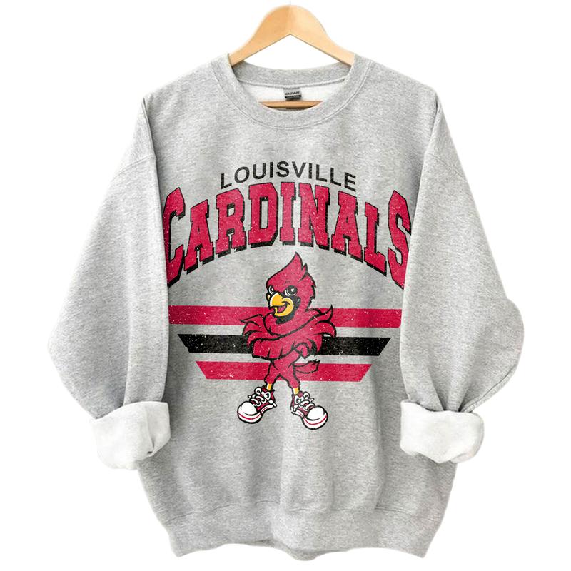 Louisville Vintage Football NCAA Sweatshirt - Tshirt - Hoodie, University of Louisville Unisex Football NCAA Shirt, Unisex Vintage NCAA Shirt, Classic Football Shirt, Gifts For Football Fan Sport, Cotton, Sweatshirt, T-Shirt, Hoodie