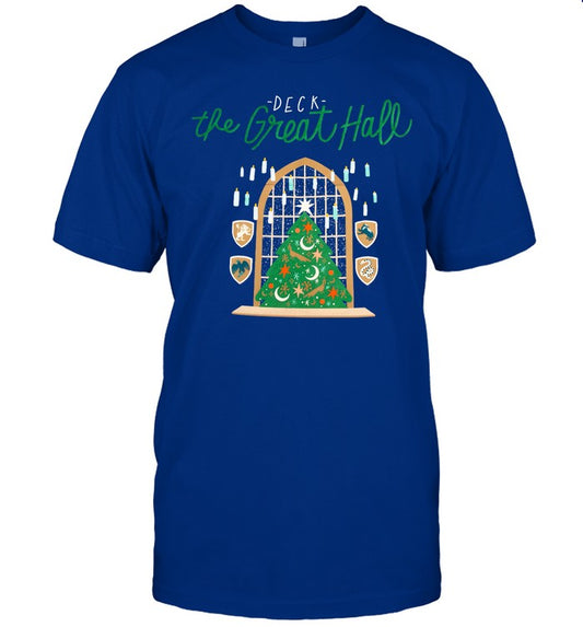 Harry Potter Deck the Great Hall Christmas Spirit Jersey T-Shirt