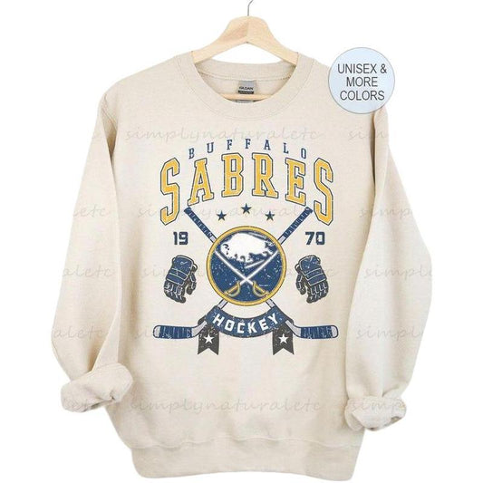 Buffalo Sweatshirt Crewneck, Vintage Sabres shirt, Buffalo Hockeys' Fan shirt, Hockeys' Tee, Sabres Sweatshirt