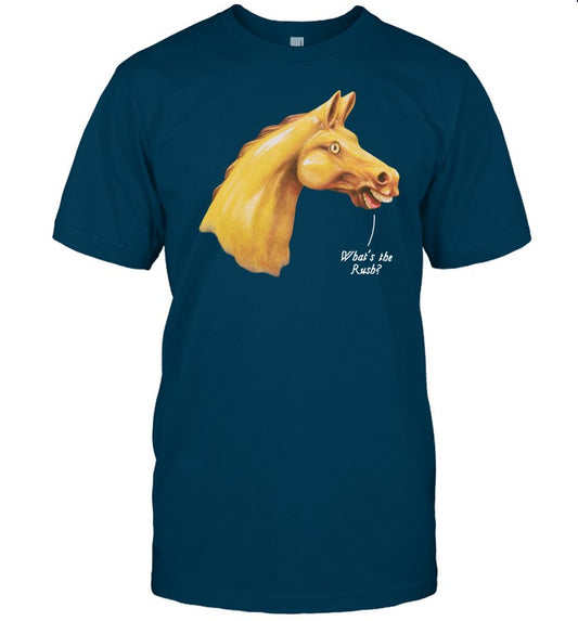 Limited What's The Rush We Live In Time Carousel Horse Tee Shirt