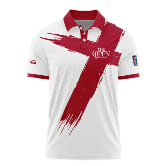 Ping 152nd The Open Championship Golf Sport Polo Shirt Red White Golf Pattern All Over Print Polo Sh