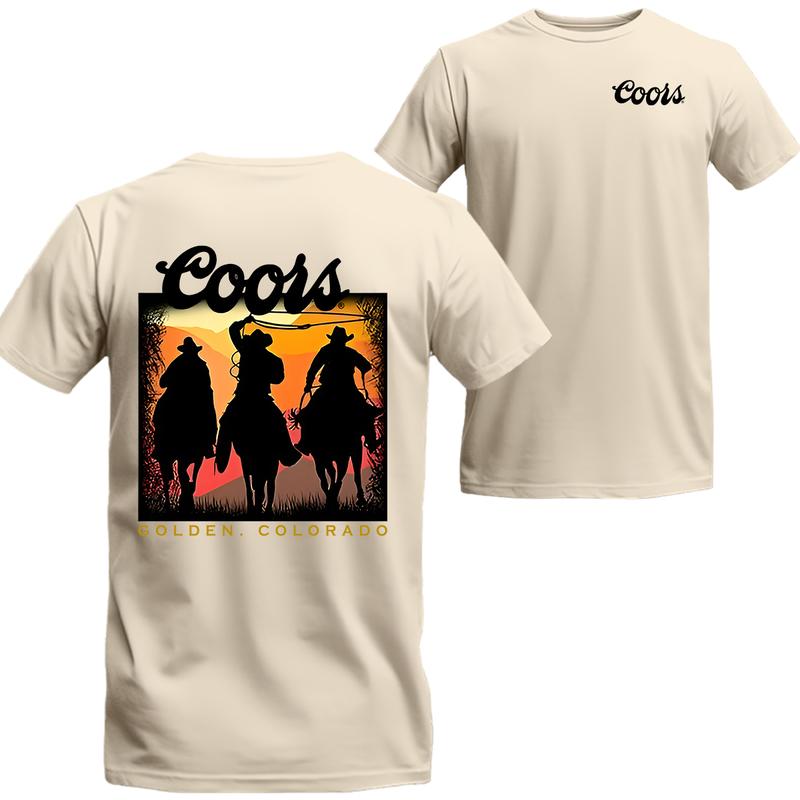 Coors Cowboy T-shirt Unisex T-Shirt , Coors Short Sleeve Tee, Unisex Shirt