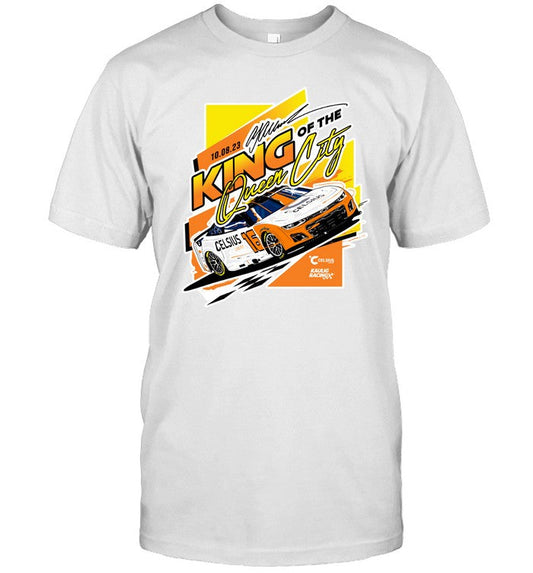 A.J. Allmendinger Checkered Flag Sports 2023 Bank Of America Roval 400 Race Winner Signature T Shirt