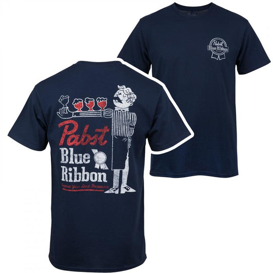 Pabst Blue Ribbon Support Bartenders Shirt - 2 Side - Extended Size Range - Styles For Every Taste - Wear It Your Way - Dynamic Prints - Color Choices