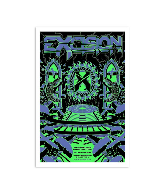 Excision Summer Camp Music Festival Chillicothe, Il Three Sisters Park May 2023 Poster_1