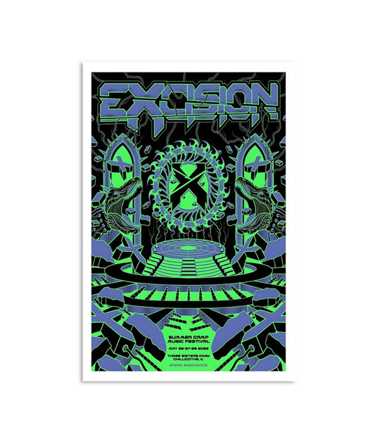 Excision Summer Camp Music Festival Chillicothe, Il Three Sisters Park May 2023 Poster_1